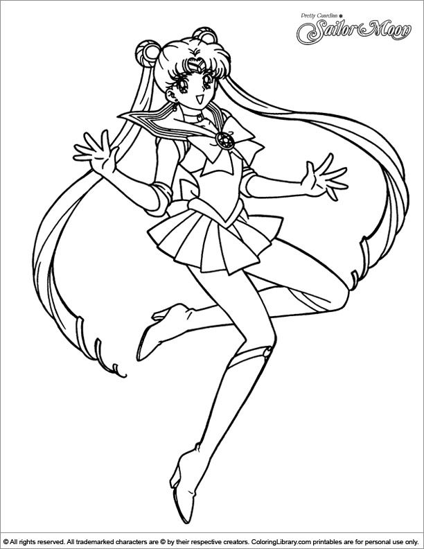 sailor moon coloring page_7600