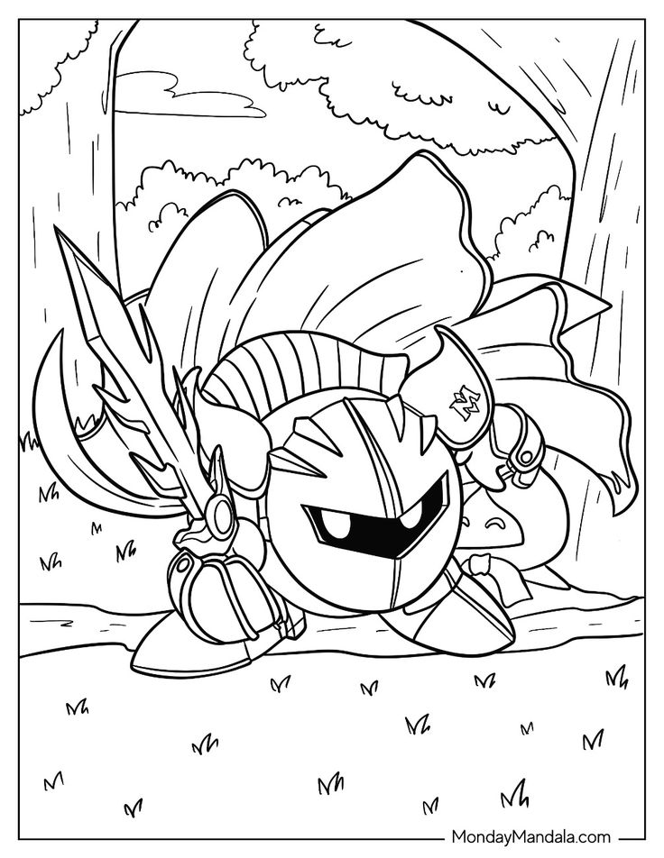 super smash bros coloring pages metanight_1931