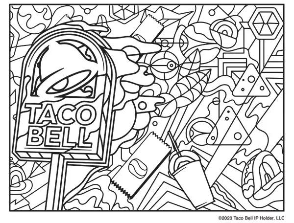 taco bell coloring pages_4623
