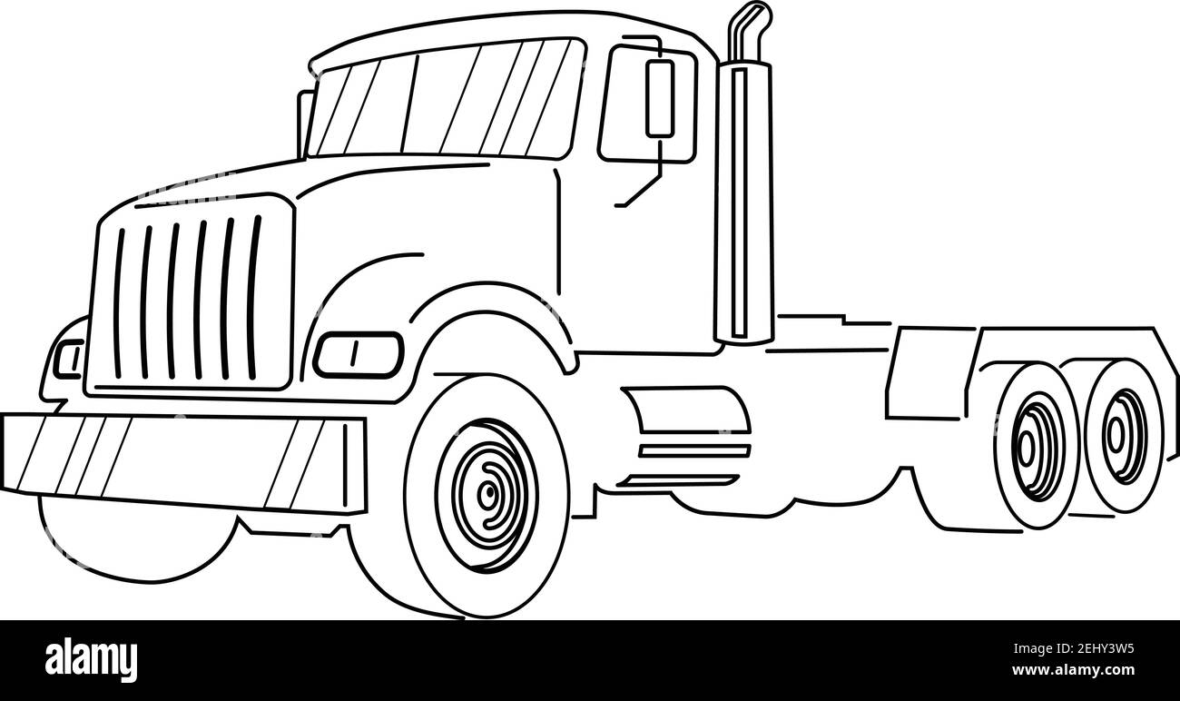tractor trailer truck coloring pages_9056