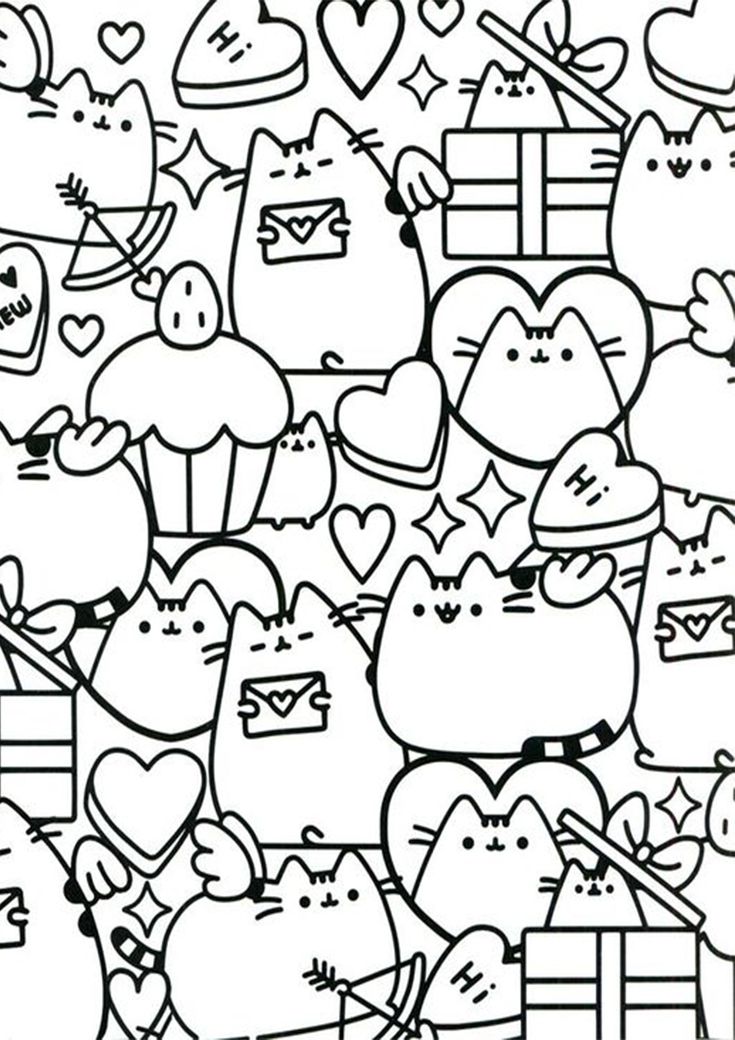 unicorn pusheen cat coloring pages_4355