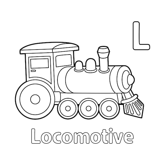 abc train coloring page_9526