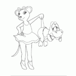 angelina ballerina coloring page_8118