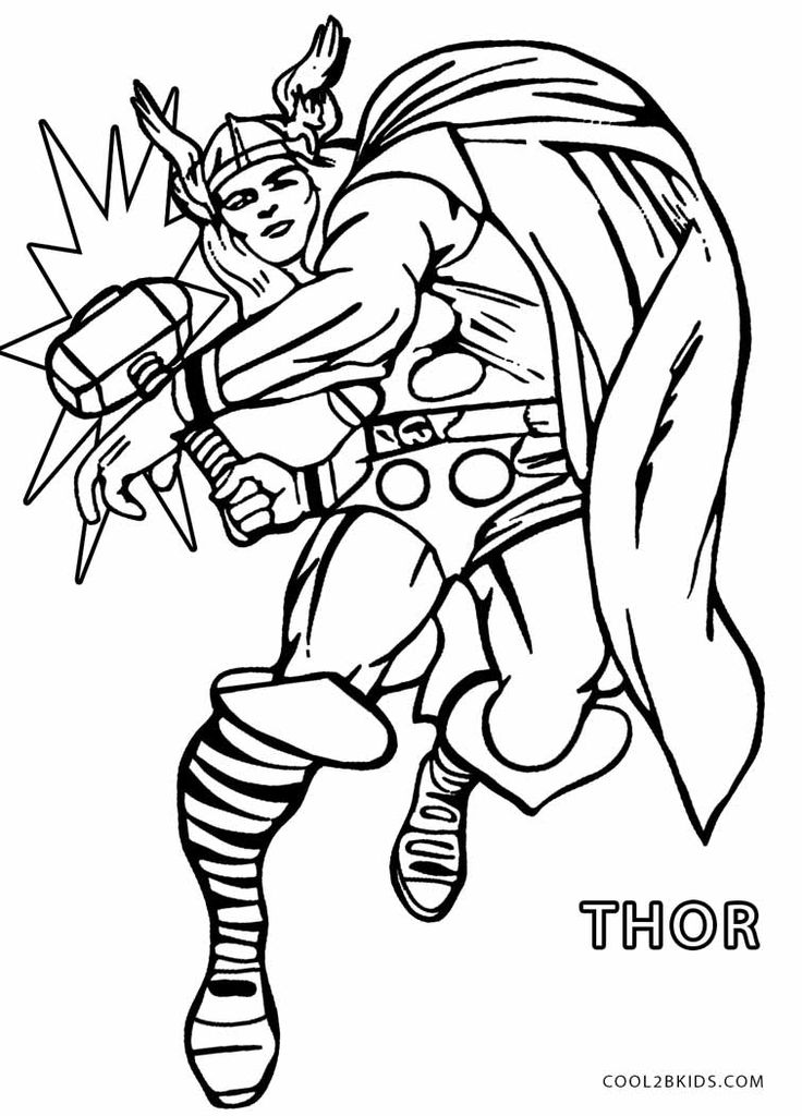 captain america and thor coloring pages_8665