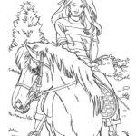 coloring pages for girls ballerina on horse