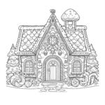 coloring pages for little girls fairy cottage hard_7173