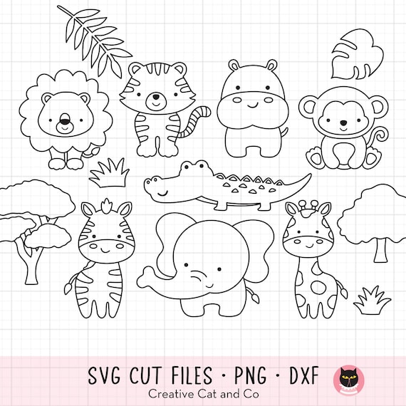 coloring pages of baby jungle animals_6156