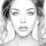 coloring pages of realistic girls_6906