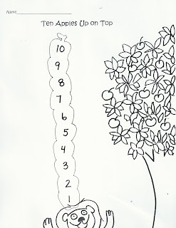 coloring pages ten apples up on top_2241