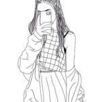 cool girl realistic girl coloring pages_9169