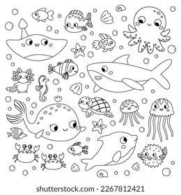 cute baby sea animal coloring pages_7610