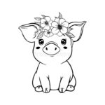 cute pig coloring page_6901