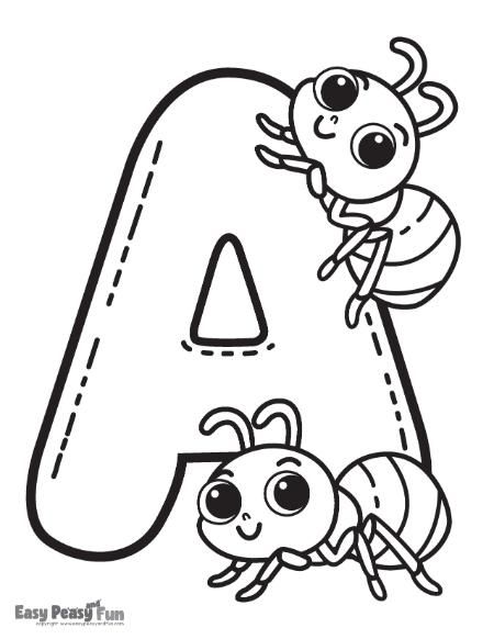 daily coloring pages images animal alphabet letters to print_2676