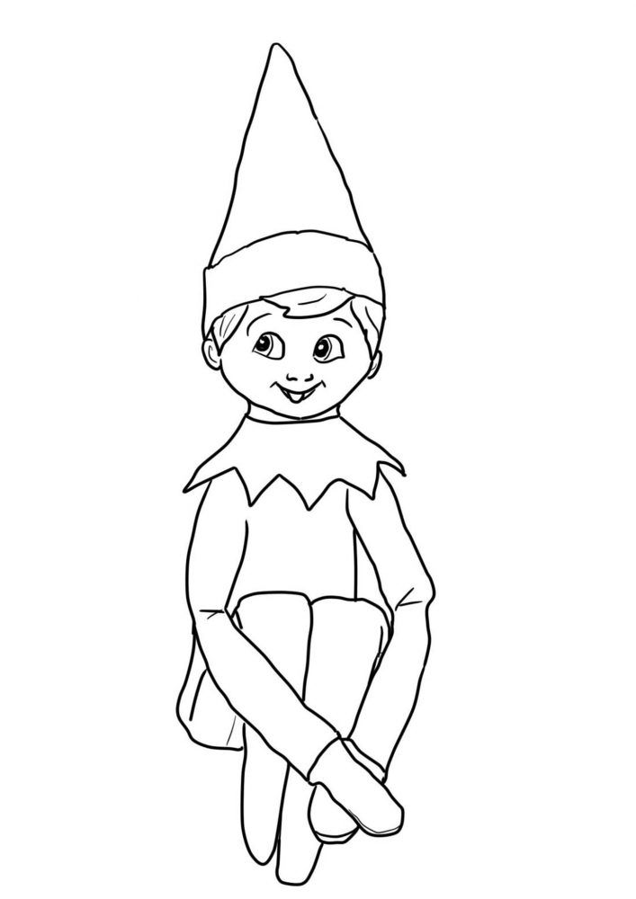 elf on the shelf coloring pages boy_8352