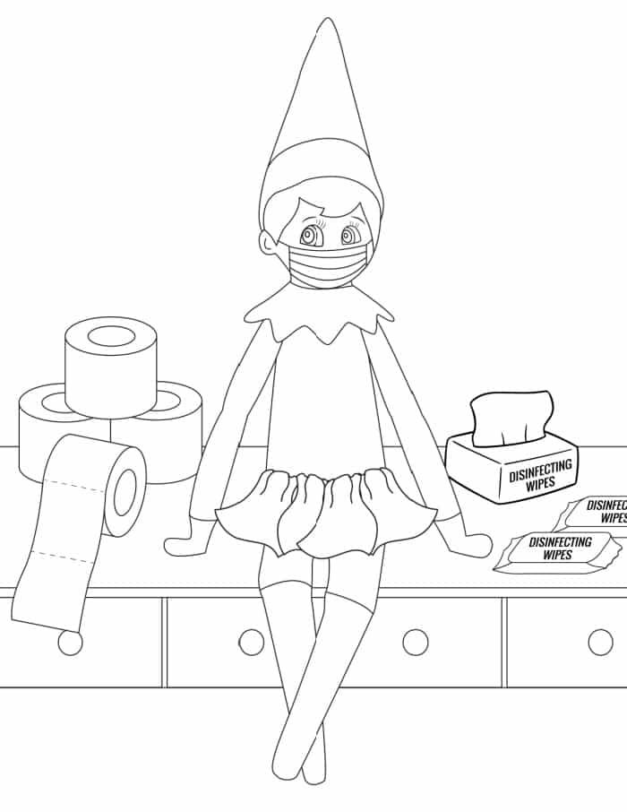 elf on the shelf coloring pages free printable_3520