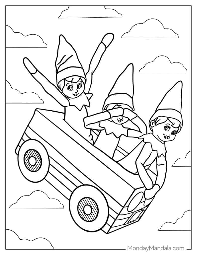 elf on the shelf coloring pages pdf_5035