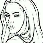 face realistic girl coloring pages_8332