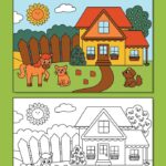 farm house coloring page_6907