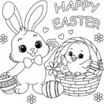 free coloring pages for kids that says happy easter_3049