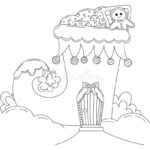 free gingerbread man house coloring pages_8568