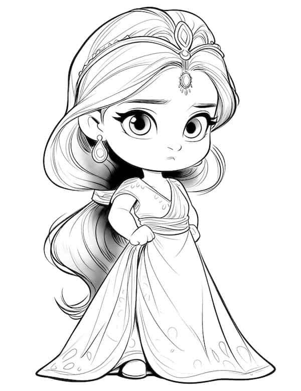 free printable coloring pages adorable disney princess_1150