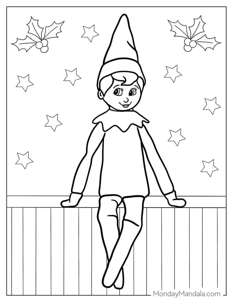 free printable coloring pages elf on the shelf_6232