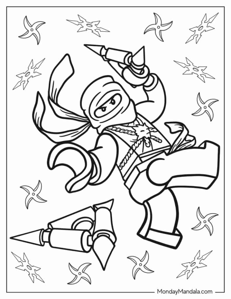 free printable ninjago coloring pages cole_5001