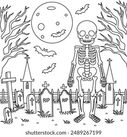 halloween coloring pages skull free printable for kids_2582