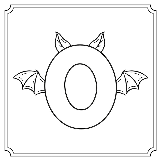 halloween letters of alphabet coloring pages_9492