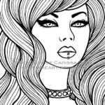 hard coloring pages for girls_7568