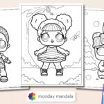 kids coloring pages in lol doll hard page_3346