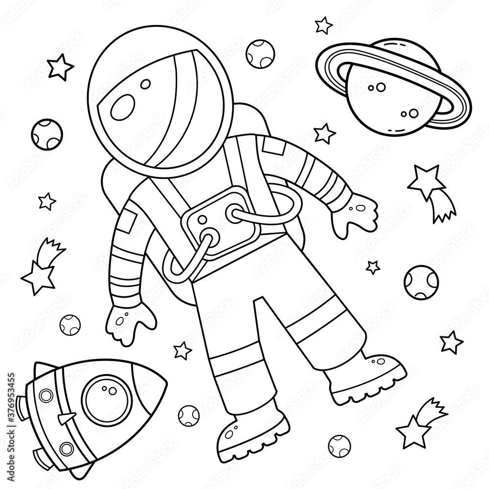 outer space coloring pages for kids_6126