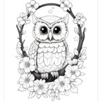 owl coloring pages for adults to print_3587