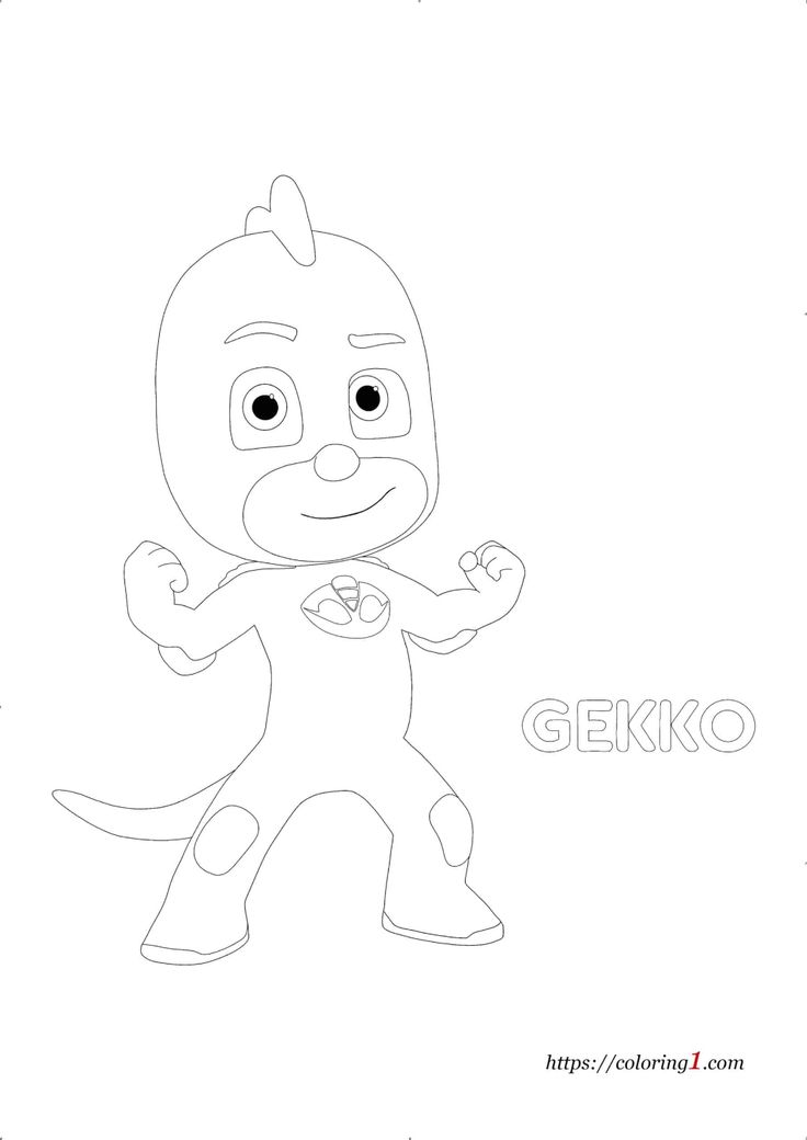 pj masks coloring pages gecko_8509