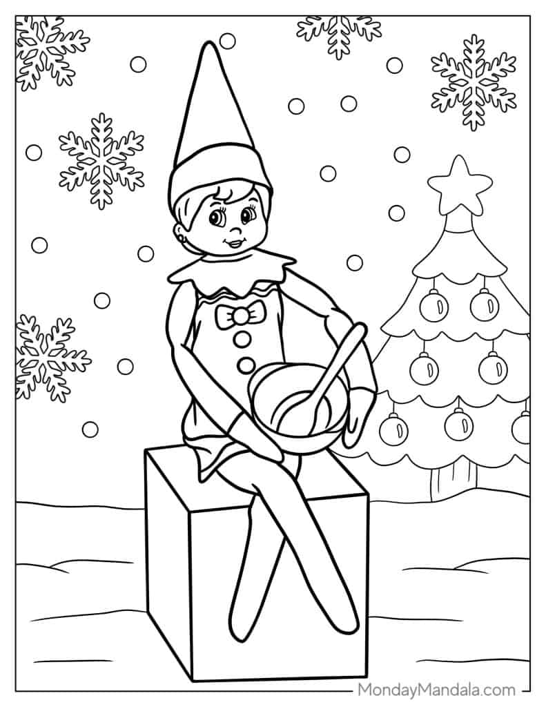 printable coloring pages elf on the shelf_5974