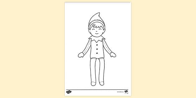 printable elf on the shelf coloring pages_2017