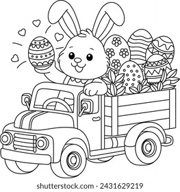 spring truck coloring pages for kids_6485
