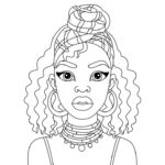adult black girl coloring pages