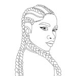 adult black girls coloring pages