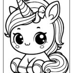 baby unicorn coloring pages printable_8846