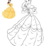 belle beauty and the beast disney princess coloring pages_5579