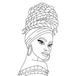 black girl coloring page_8757