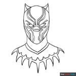 black panther superhero coloring page_6951