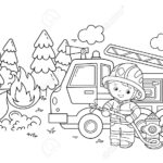 cartoon firefighter coloring page_8129