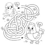chicken little story coloring pages_2816