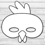 chicken mask coloring page_5176