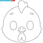 chicken masks coloring pages_9474