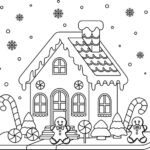 christmas coloring book pages of houses_4423