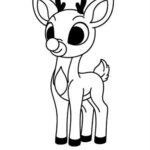 coloring pages that are cute and they are rudolph the red nose reindeer_5478