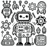 cool robot coloring page_5358